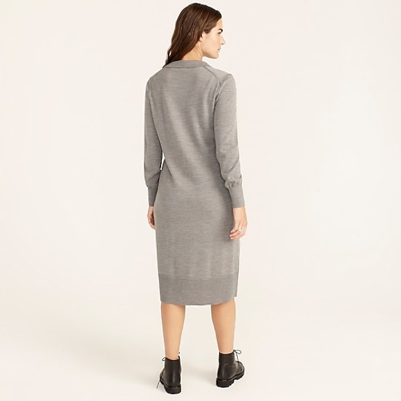 J. Crew Gray Long Sleeve Dress - Picture 2 of 6